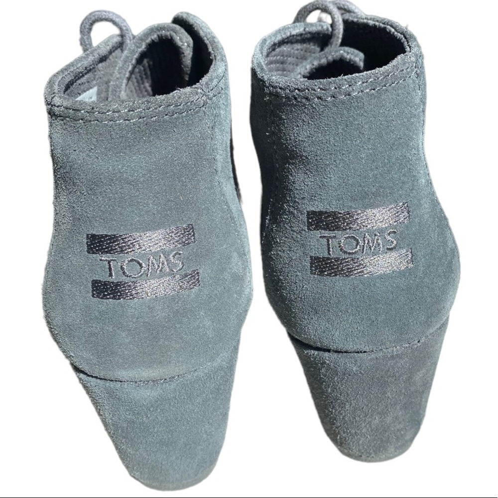 TOMS Forged Iron Grey Suede Women Kala Bootie 8.5 new - Picture 4 of 10
